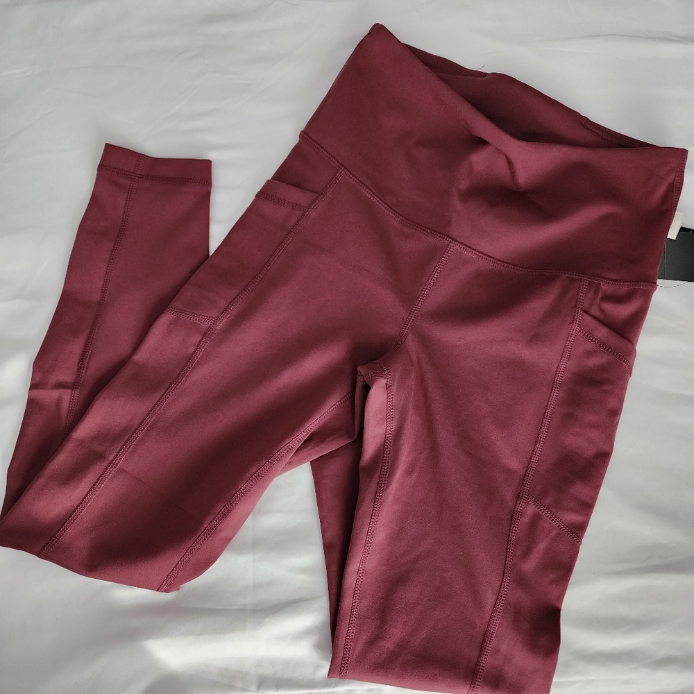Yogalicious | Lux Leggings in Soft Red/Coral Color